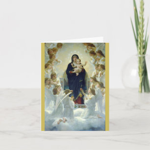 Cartão De Festividades Regina Angelorum… Bouguereau 1900