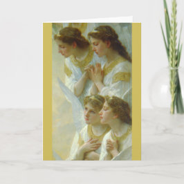 Cartão De Festividades Regina Angelorum, Bouguereau 1900, detalhe Angels