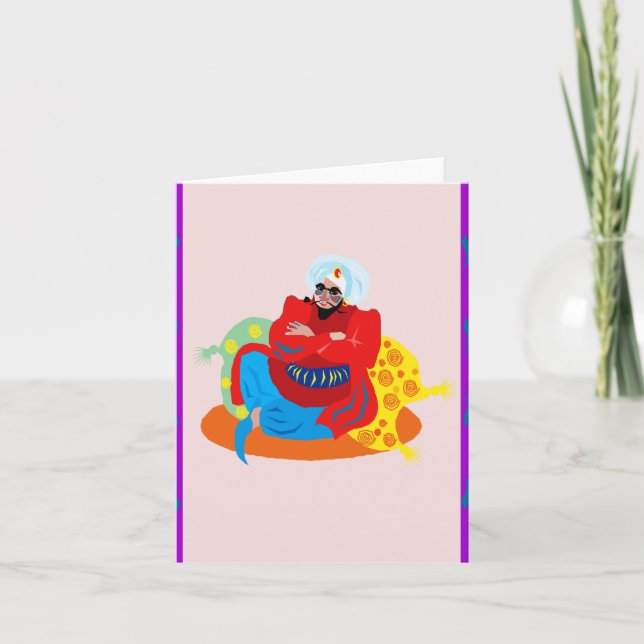 Cartão De Festividades Rei árabe (Frente)