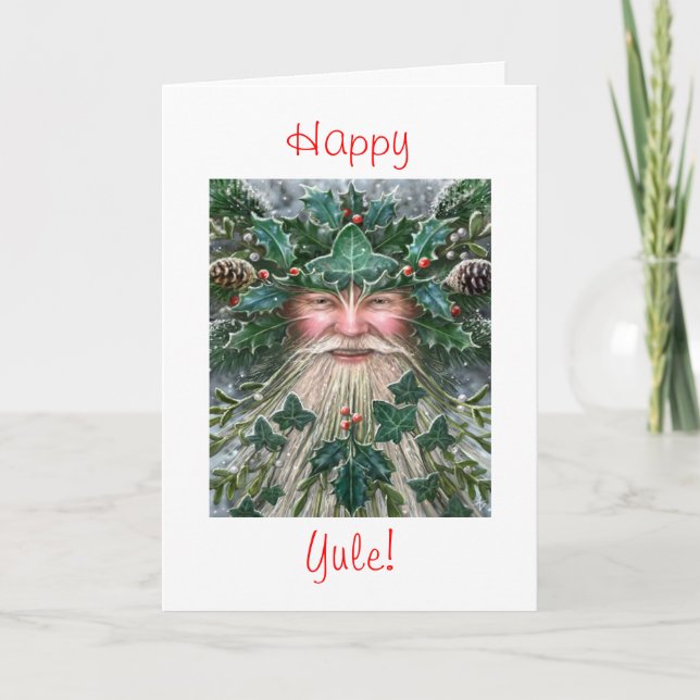 Cartão De Festividades Rei do azevinho (Frente)