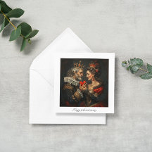 Rei dos Corações dá coração à rainha, personalizáv