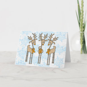 Cartão De Festividades Reindeador de Faixa de Opções Laranja
