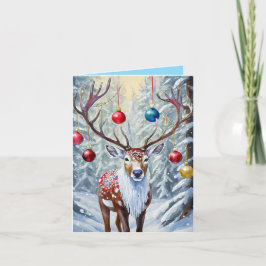 Cartão De Festividades Reindeer Christmas