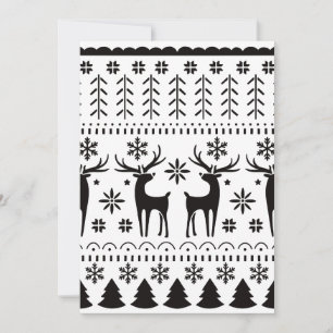 Cartão De Festividades Reindeer de Natal para Folk Moderno