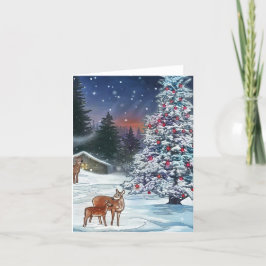 Cartão De Festividades Reindeer Forest