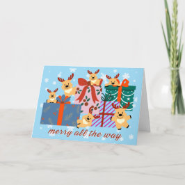 Cartão De Festividades Reindeer Have Arrived Holiday Greeting Card