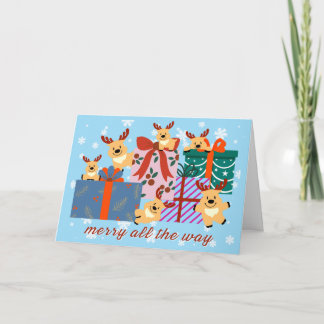 Cartão De Festividades Reindeer Have Arrived Holiday Greeting Card