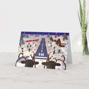 Cartão De Festividades Reindeer Landing