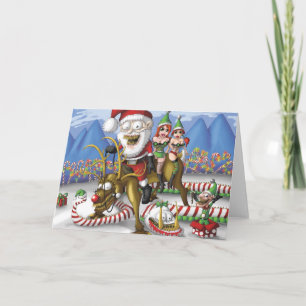 Cartão De Festividades Reindeer Santa