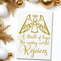 Rejoice Angel Elegant Dourado Natal Religioso