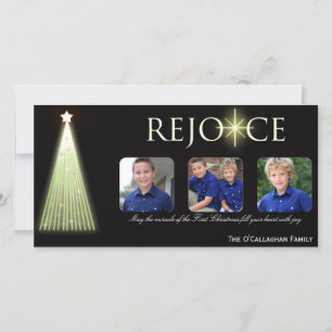 Cartão De Festividades Rejoice - Christmas Photo Card