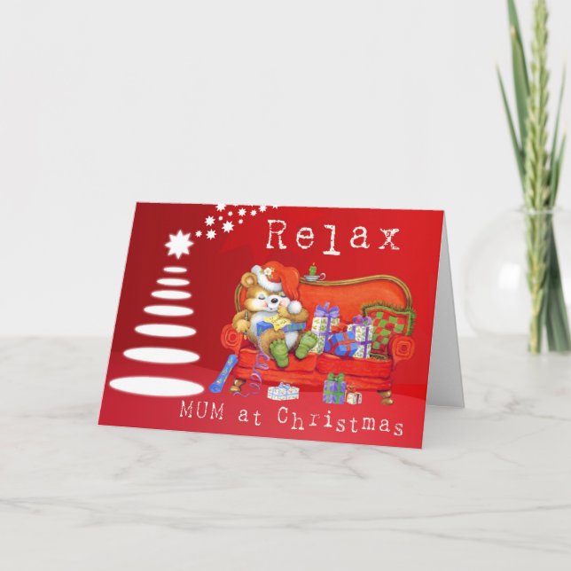 Cartão De Festividades Relaxe a Mãe (Frente)