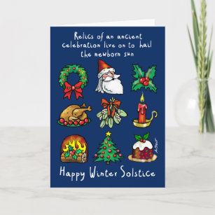 Cartão De Festividades Relics de Solstício de inverno -