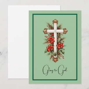 Cartão De Festividades Religião Simples Cristã Cruzando Jesus