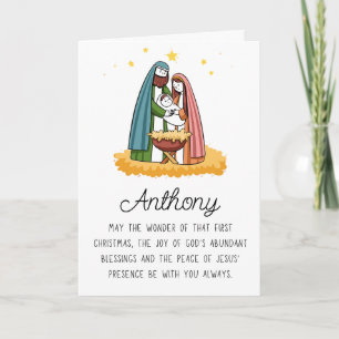 Cartão De Festividades Religioso Bonito Com Nome Feliz Natal