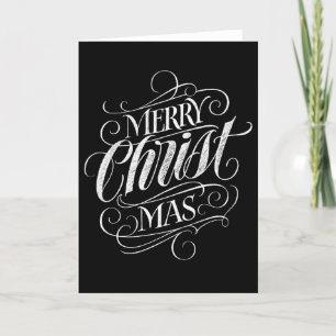 Cartão De Festividades Religious Christ Christmas Chalkboard Calligraphy