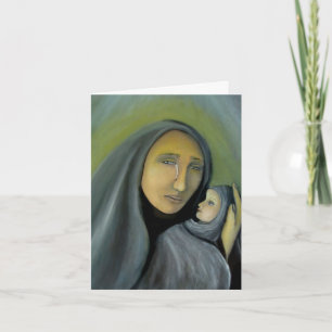 Cartão De Festividades Religious Madonna And Child Christmas Religious