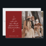 Cartão De Festividades Religious, Merry Christmas, Christian Family Photo<br><div class="desc">Religious, Christian, Merriest Christmas, Season Greeting, Happiest Holiday, Merry Christmas. ( A silent night, a star above, a blessed gift of hope and love. A blessed Christmas to you! ), in burgundy wine red theme. Celebrate the season with this family photo card (printed and / or digital download, greeting sent...</div>