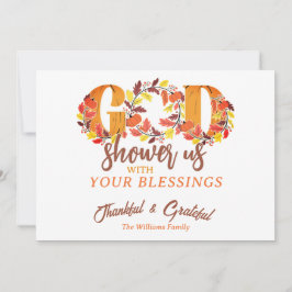 Cartão De Festividades Religious Thanksgiving Faith Bible Quote