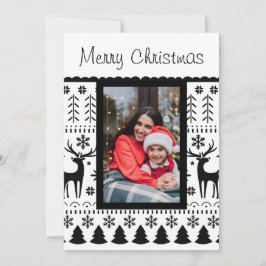 Cartão De Festividades Rena de Natal de Arte Popular Moderna