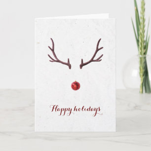 Cartão De Festividades Rena minimal engraçada