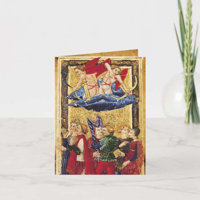 Cartão De Festividades RENAISSÂNCIA ANTIQUA METAS 6/O Namorados DE AMANTE (Frente)