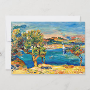 Cartão De Festividades Renoir - L'Estaque, pintura de paisagem de arte fi