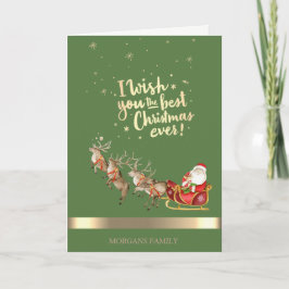 Cartão De Festividades Renques,Renato,Pai Natal,Trenó
