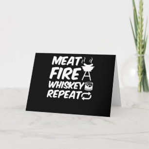Cartão De Festividades Repetição Whiskey Fire CHURRASCO De Carne Engr