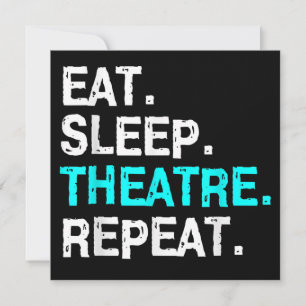 Cartão De Festividades Repetir o teatro de repouso