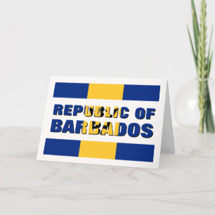 Cartão De Festividades REPÚBLICA Personalizada DE BARBADOS