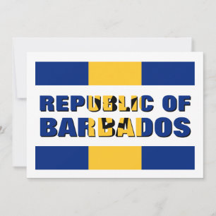 Cartão De Festividades REPÚBLICA Personalizada DE BARBADOS