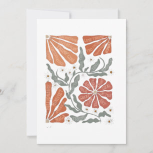 Cartão De Festividades RESIST: Protesto Político Anti-Trump Floral