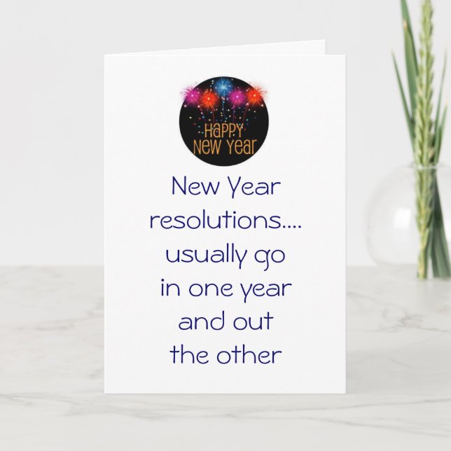 CARTÃO DE FESTIVIDADES RESOLUÇÃO DE ANO NOVO - FAÇA ELES QUEBRAREM (Frente)