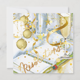 Cartão De Festividades Resoluções de Ano Novo