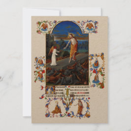 Cartão De Festividades Ressurreição Medieval da Páscoa Cristo