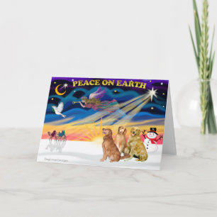 Cartão De Festividades Restaurantes de Ouro XmasSunrise-Três