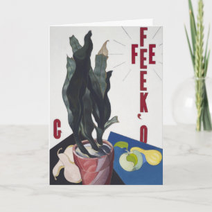 Cartão De Festividades Retrato de Charles Demuth Georgia O'Keeffe em Cart