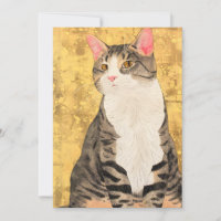 Retrato de Gato Branco da Cinza Vintage