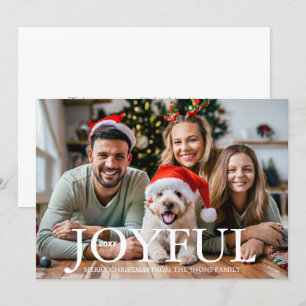 Cartão De Festividades Retrato Fotográfico de Família Alegre com Estilo B