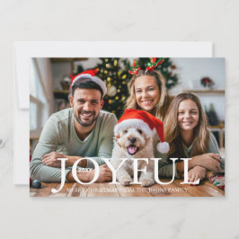 Cartão De Festividades Retrato Fotográfico de Família Alegre com Estilo M