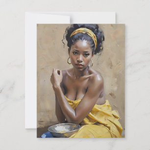 Cartão De Festividades Retrato para Mulher Africana L