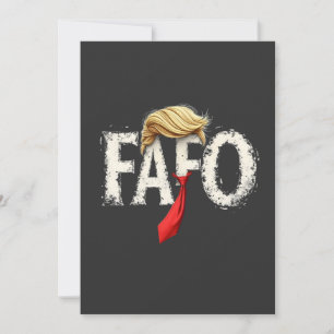 Cartão De Festividades Retro-americano Donald Trump FAFO USA Flag Patriot
