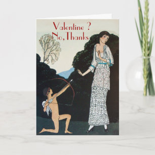 CARTÃO DE FESTIVIDADES RETRO ANTI VALENTINE NO DIA DO MONOGRAMA DO SELO V