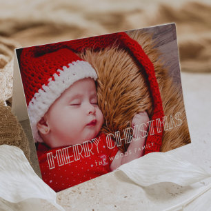 Cartão De Festividades Retro Art Deco Feliz Foto de Natal