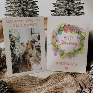 Cartão De Festividades Retro Colorida, Arco de Natal Verde Quirky