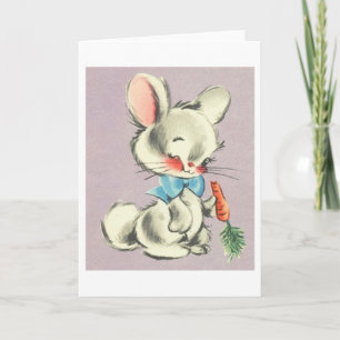 Cartão De Festividades Retro Easter Bunny!  Vintage Easter Greeting Card