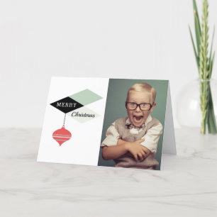 Cartão De Festividades Retro Feliz Feriado de Natal