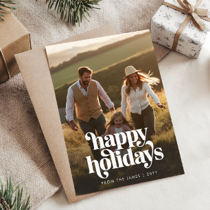 Cartão De Festividades Retro Feliz Natal Férias Vertical Foto