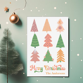 Cartão De Festividades Retro Feliz Natal Uma Foto